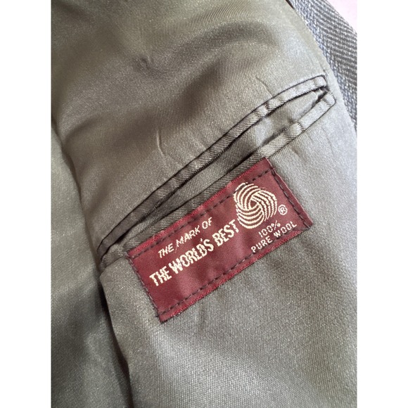 Vintage Bert Pulitzer Gray pure Wool Blazer Jacket Tailored USA‎ Fits 44R to 46R - Picture 3 of 13